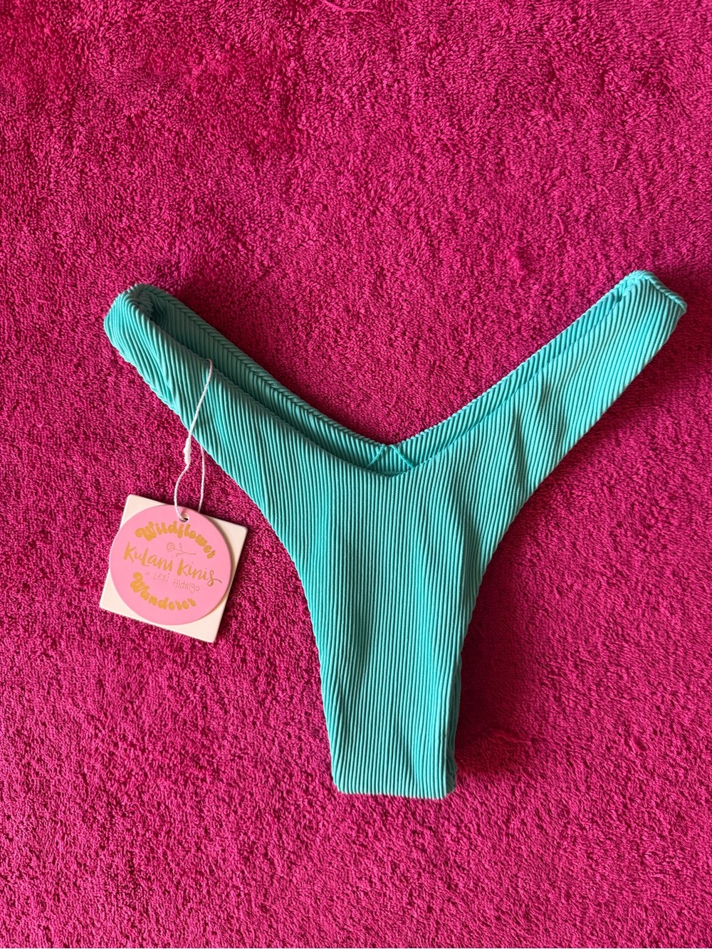 Kulani Kinis X Lexi Hidalgo Y Shape Cheeky Aqua Bikini Bottoms